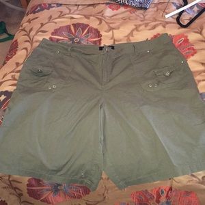 Green Bermuda shorts